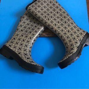 Tory Burch Monogram Rain Boots